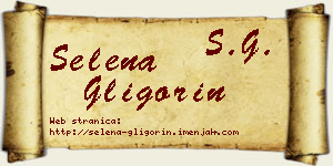 Selena Gligorin vizit kartica
